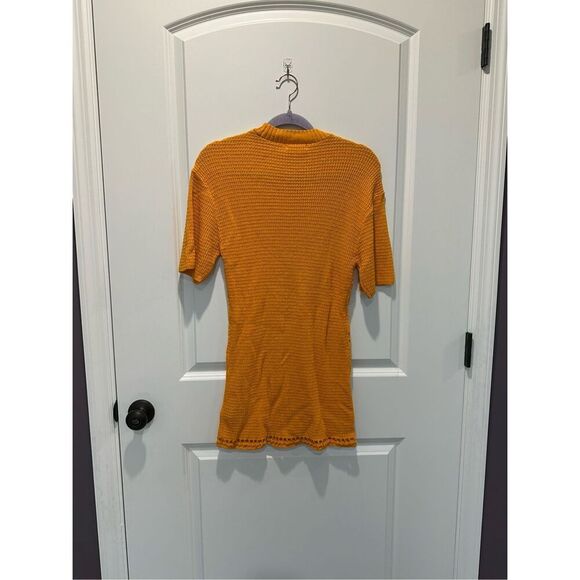 H & M Crochet Shift Dress Orange Size XS - Picture 4 of 6